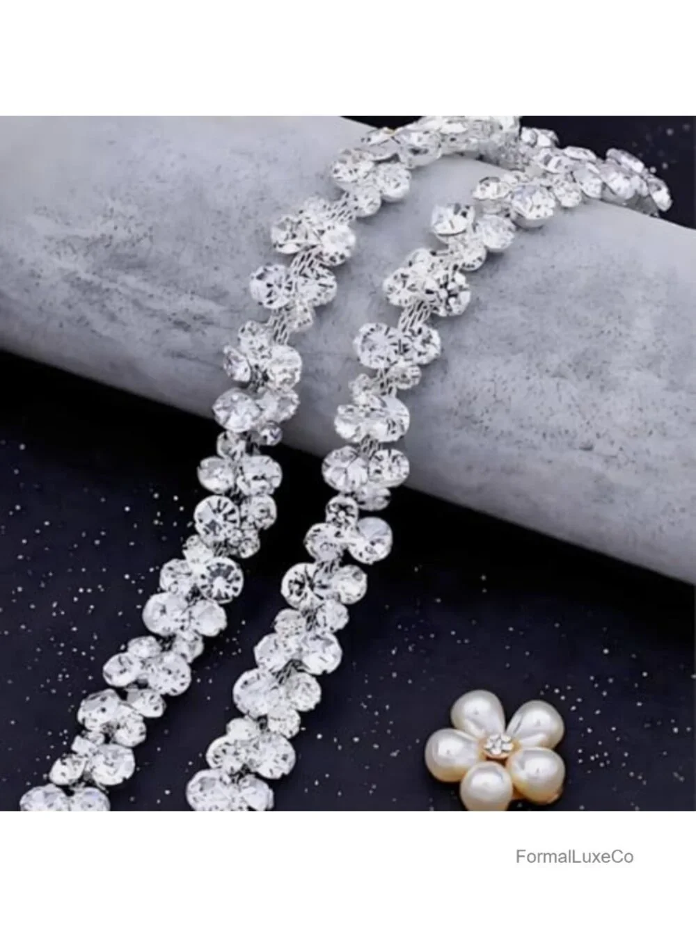 3 Pack Rhinestone Bridal Belts with Crystal Sash Pearl Wedding Belt